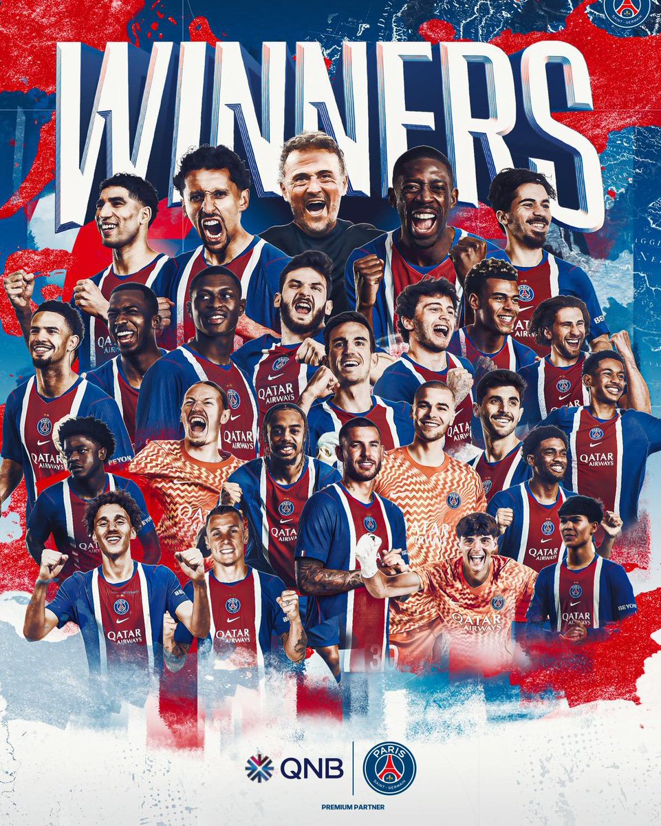 QNBGroup's tweet photo. مجد أوروبي يتواصل… لقب تلو الآخر. نهنئ باريس سان جيرمان على إنجاز أوروبي جديد! 🔴🔵
Back-to-back European glory. Congratulations to Paris Saint-Germain on another unforgettable triumph! 🔴🔵
#QNB #QNBGroup https://t.co/OdT3M2PKMP