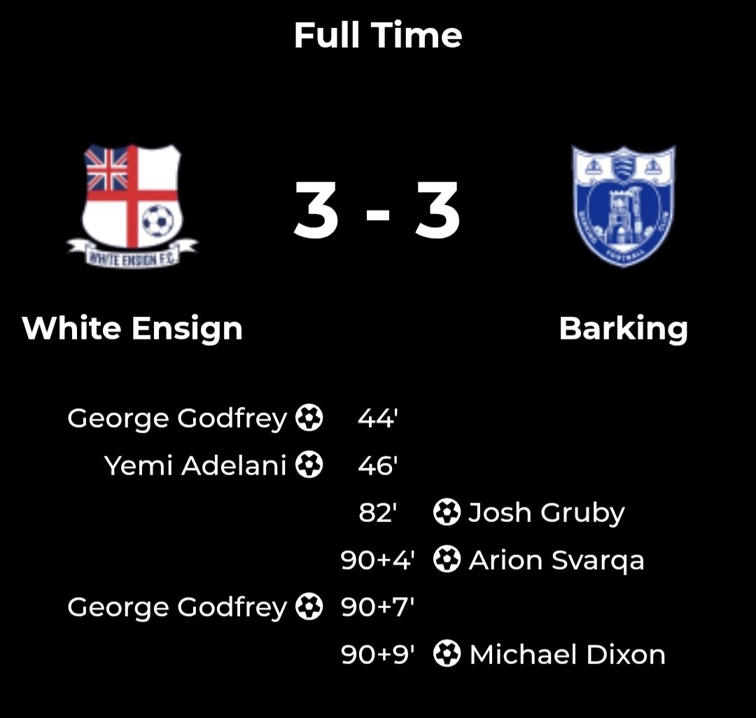 EssexSenior's tweet photo. A note to fans, always stay for added time....

@EnsignOfficial and @barkingfc produce a classic!

#ESL https://t.co/ycSpDT1ymW