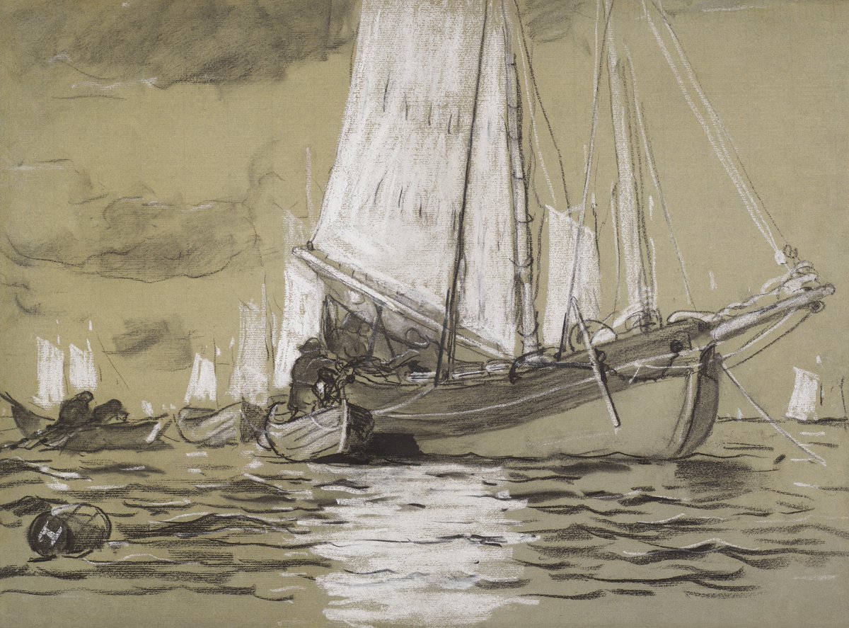 literatura_rte's tweet photo. Winslow Homer (1836-1910)
Boats Alongside a Schooner (Fishing Pinky)
Executed in 1884 https://t.co/s2ZpqdKCmz