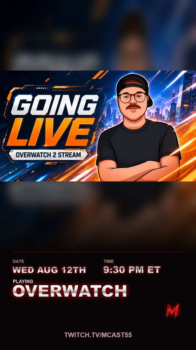 Mcast55Plays's tweet photo. Big Overwatch stream tonight! Come join

#twitch #overwatch #streamer #smallstreamer https://t.co/FFliSZgo7X