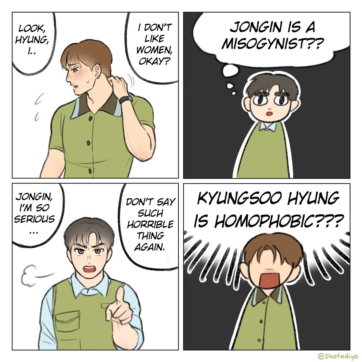 shotadiyo's tweet photo. kaisoo workplace dumbassery https://t.co/5K9KnI5AG7