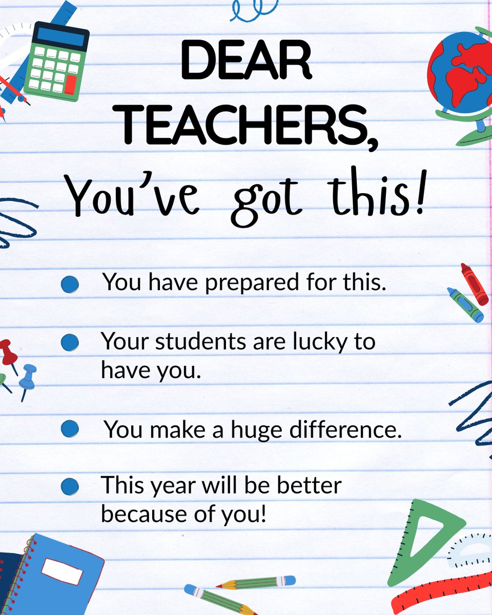 KidsInNeed's tweet photo. The school year is quickly approaching and teachers, whether it's your 30th, 5th, or 1st year we just want to let you know that you've got this! https://t.co/i7BBC5MFbb