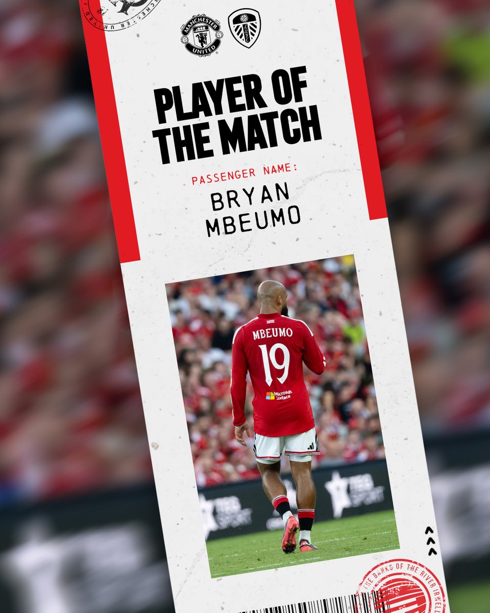 ManUtd's tweet photo. Atleti 🏅
PSG 🏅
Leeds 🏅

That's three Player of the Match awards in a row for @BMbeumo19 🔥 https://t.co/YWKIyJ5KoM