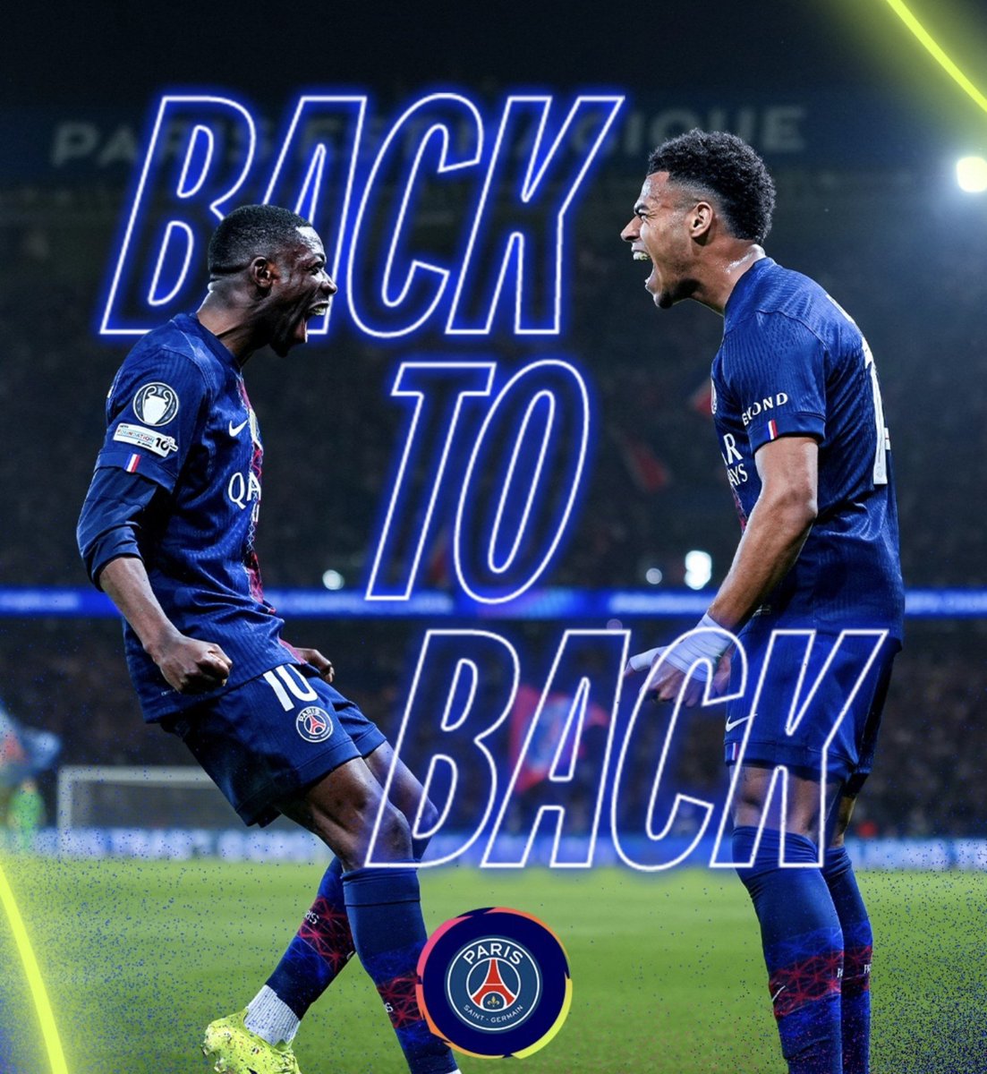 PrinceduParc's tweet photo. ✅ Ligue des champions 2025 
✅ Supercoupe d’Europe 2025
✅ Ligue des champions 2026 
✅ Supercoupe d’Europe 2026

Back to Back to Back to Back ! 

Paris Saint-Germain. 🏆🏆🏆🏆 https://t.co/afVWu3uJKI