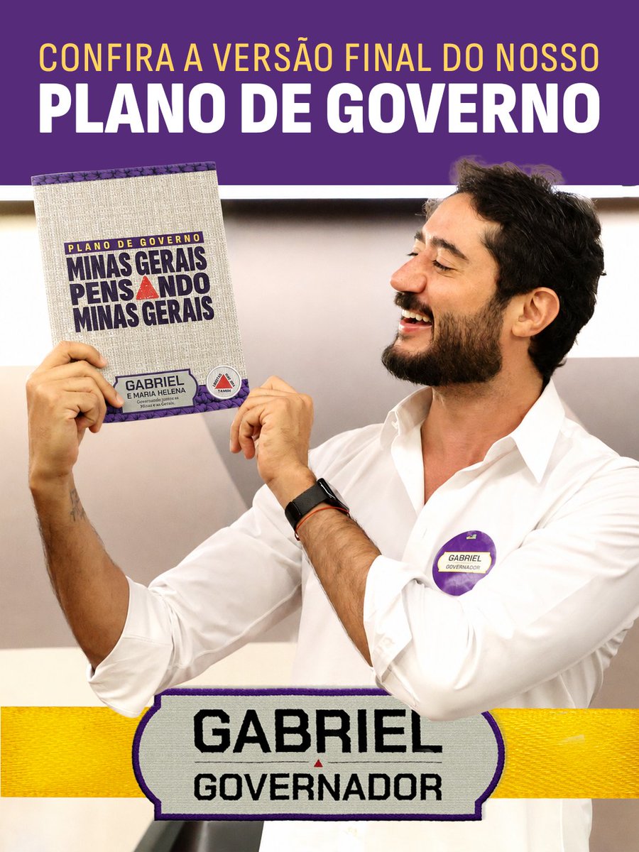 oGabrielAzevedo's tweet photo. Faltam poucos dias para a campanha começar e 53 dias para a eleição. Enquanto isso, deixo aqui o que realmente importa: o nosso plano de governo, na versão final.
Ele parte de uma verdade que muita gente esquece: Minas Gerais são muitas! Quer ler? Acesse ➡️ https://t.co/BMAbL2tZOH