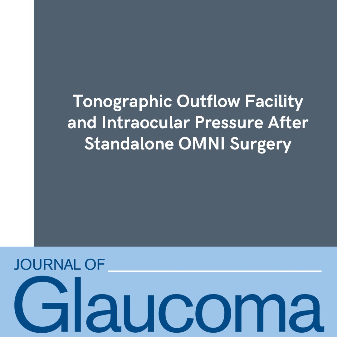 JOGJournal's tweet photo. NEW ARTICLE: "Tonographic Outflow Facility and Intraocular Pressure After Standalone OMNI Surgery" by Swampillai, Sherman, Ranjit et al.

Read more: https://t.co/BtI0dSvNvz

@WorldGlaucoma
#JoG #JournalOfGlaucoma https://t.co/qG9aroBf2E