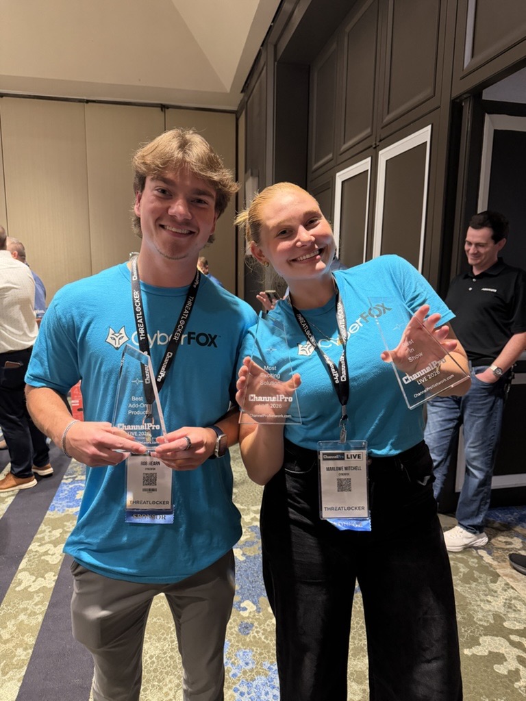 CyberFoxLLC's tweet photo. Best in Show ✅ Best Add-On Product ✅ Most Exciting Solution ✅

Thanks Channel Pro - New Jersey! We had such a great time at this event!🎉 https://t.co/uSAD3HXMNH