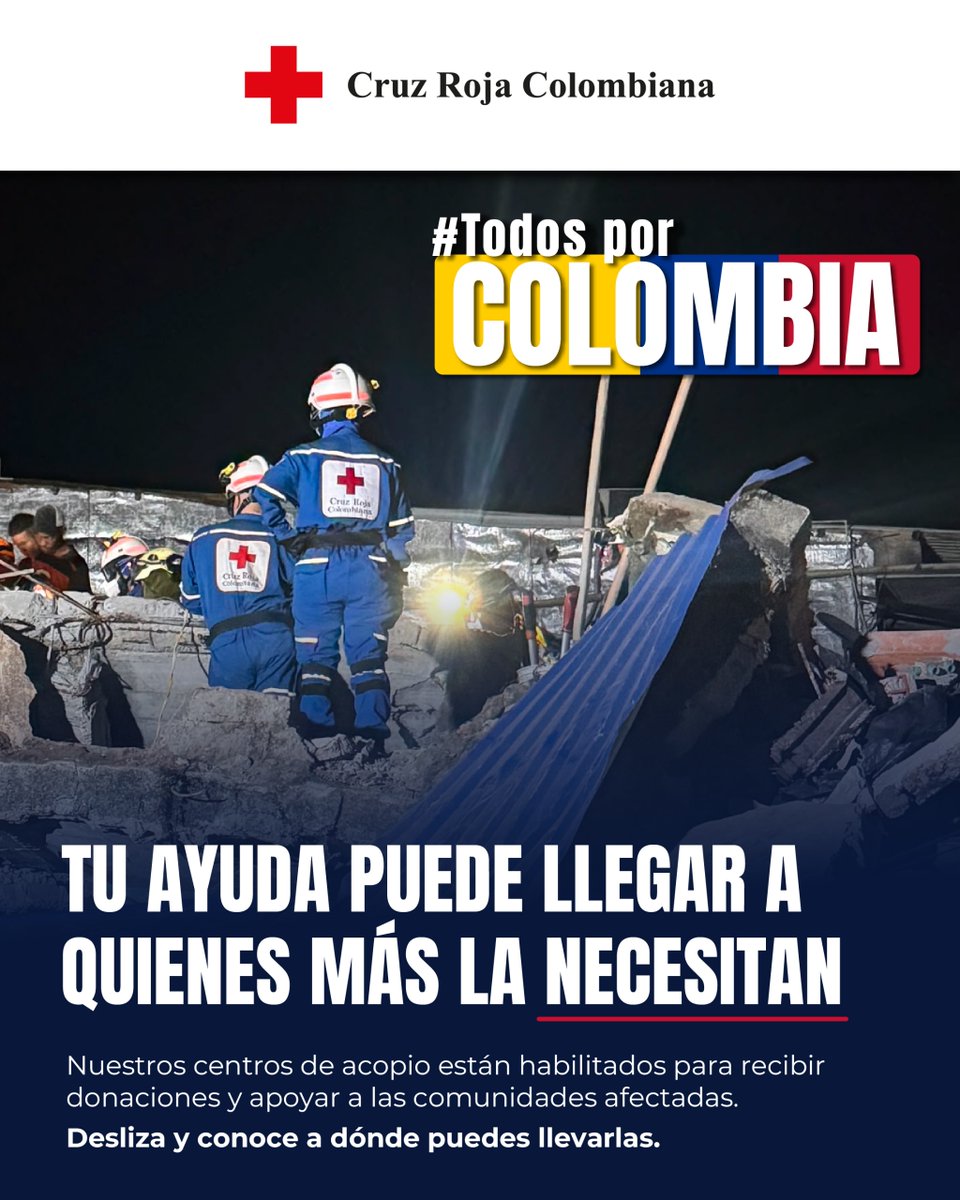 cruzrojacol's tweet photo. Ponemos a tu disposición los centros de acopio que están recibiendo donaciones en especie, como:

🧼 Jabón de baño
🪥 Cepillos de dientes
🧷 Pañales desechables
🪒 Máquinas de afeitar
🧻 Papel higiénico

#Donaciones #TodosPorColombia https://t.co/mo6sif1aWu