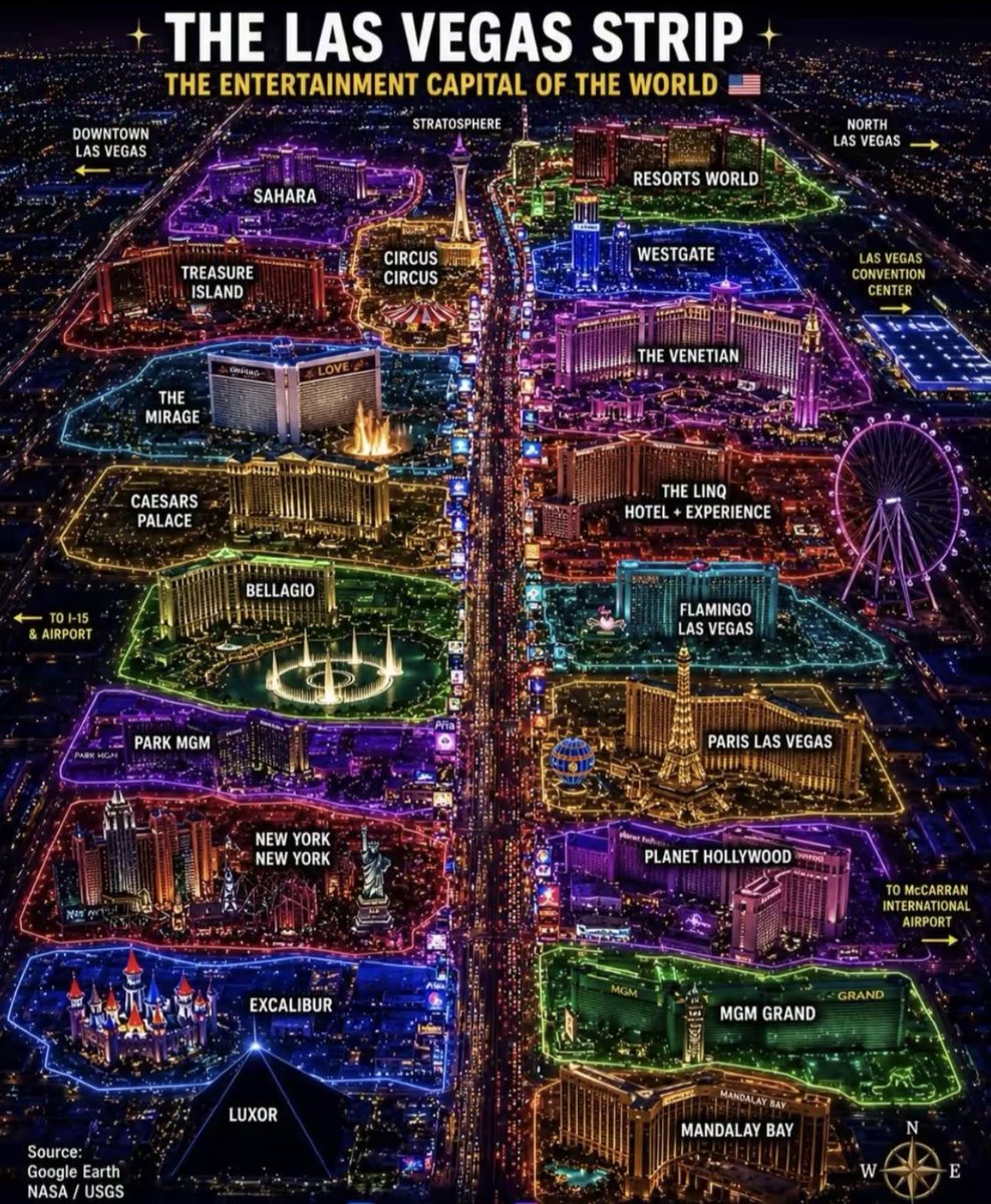 vegasstarfish's tweet photo. This “perfectly accurate” map of Las Vegas (AI generated no doubt) is currently going viral on social media. 🤦‍♀️ #vegas https://t.co/aGZdhzYKxV