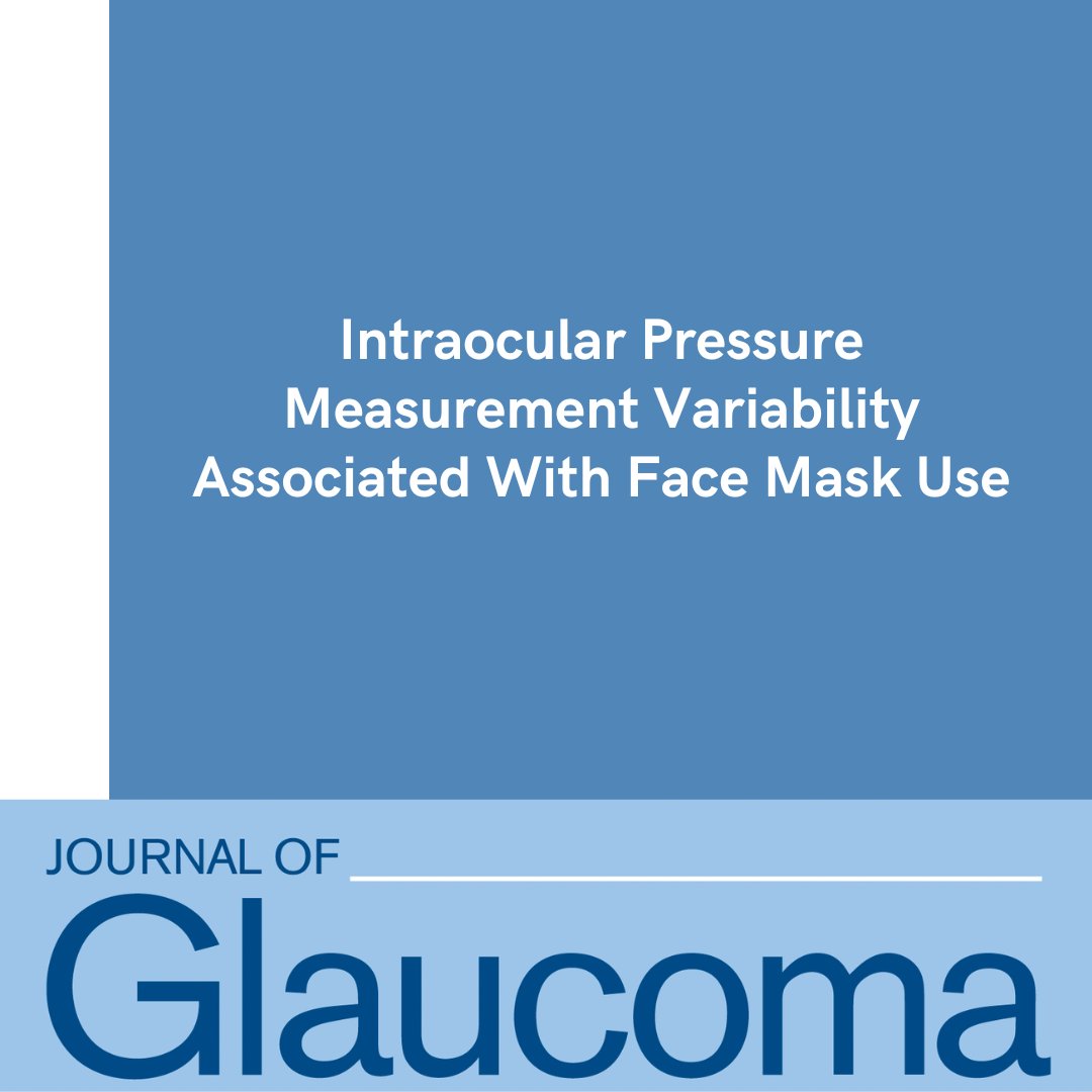 JOGJournal's tweet photo. NEW ARTICLE: "Intraocular Pressure Measurement Variability Associated With Face Mask Use" by Fogel Tempelhof, Reich, Rachmiel et al.

Read more: https://t.co/bS2NHhxTGz

@WorldGlaucoma
#JoG #JournalOfGlaucoma https://t.co/dWPhTdsmkx