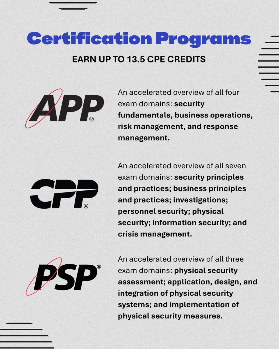 ASIS_Intl's tweet photo. GSX pre-conference programs let you get ahead before the main event, from earning CPE to exploring how hybrid threats converge and escalate.

GSX registration isn't required, but signing up gets you $50 off your All-Access Pass.

https://t.co/ByGRsmgZJh

#GSX2026 https://t.co/xJM6MkfzhF