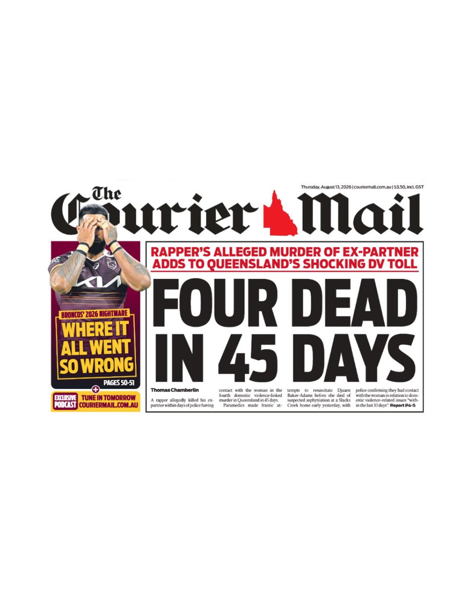 StevenJMiles's tweet photo. Enough is enough.

I am shocked, saddened and appalled by the death of another woman in Queensland - their lives mattered, and their deaths were preventable.

How many women will die before the Premier wakes up to the domestic violence crisis here in Queensland? https://t.co/atMIEuJuF0