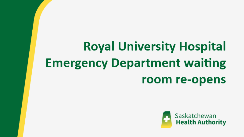 SaskHealth's tweet photo. A waiting room at Royal University Hospital in Saskatoon has re-opened as of Aug 12/26 following repairs. TY to everyone for their patience and understanding. https://t.co/TNrOlb0cHR https://t.co/6diwsclXtQ