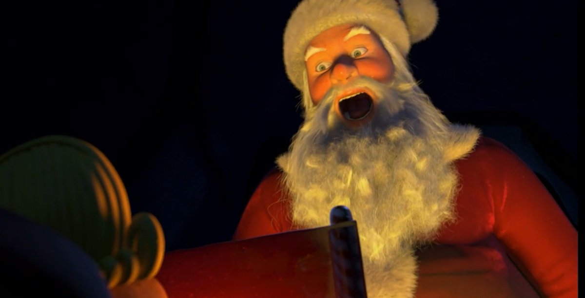Pipalivery's tweet photo. Naquele filme de Natal fiquei com pesadelos, o biscoito contando sobre o papai Noel, e na cena é ele comendo a namorada dele e eles gritando, o biscoito é incrível contando histórias de terror pq nós dois filmes as histórias dele me deixaram traumatizado https://t.co/YnOyRMBi3n