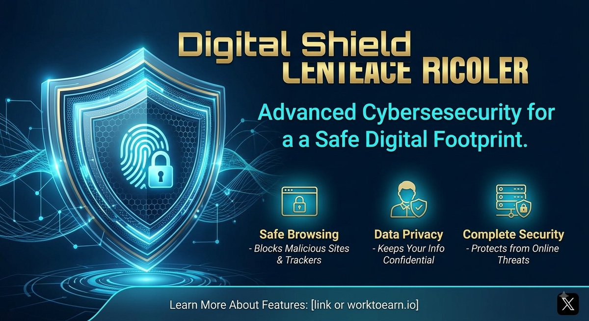 d_king477's tweet photo. Your data is worth protecting. 🔐

Every click, search, login, and download leaves a digital footprint.

🛡️ Digital Shield helps you browse safer, protect your privacy, and stay ahead of online threats.

#DigitalShield #CyberSecurity #DataPrivacy #OnlineSafety https://t.co/JDmL1ZjOH0
