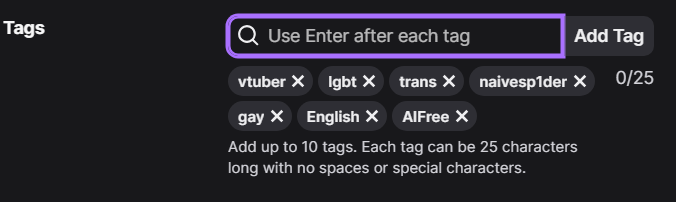 NaiveSp1der's tweet photo. I propose an idea to push back against Twitch's Ai

Streamers who have opted out of AI training should put the "AIFree" Tag on their streams, make this tag trending just to prove our point on how we dont want ai even as an option on twitch!!! https://t.co/JJs2DS3Ikg