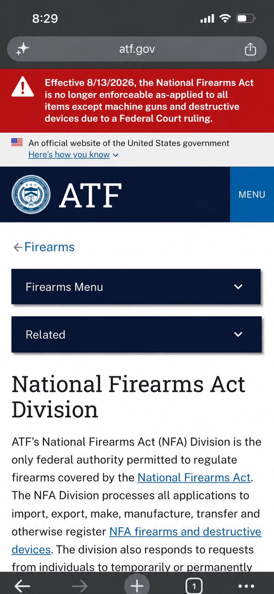 avsterbone's tweet photo. HOLY SHIT! WE ACTUALLY DID IT! THE NFA IS DEAD!!! @right2bear @SilencerShop @bryanlafonte @MorosKostas 

ATF HAS WAIVED THE WHITE FLAG 🏳️ https://t.co/Sl8sPEZcDI