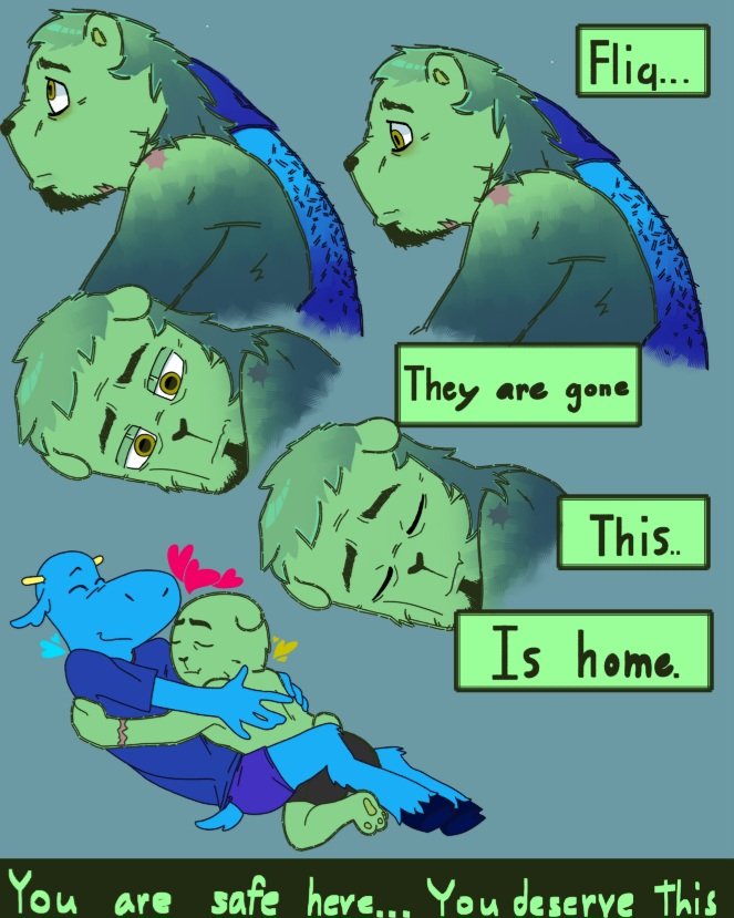 MurderExpl's tweet photo. #Flumpies comic! My Au's lore >:).. watch me disappear again ✌️ https://t.co/f62ba70tXe