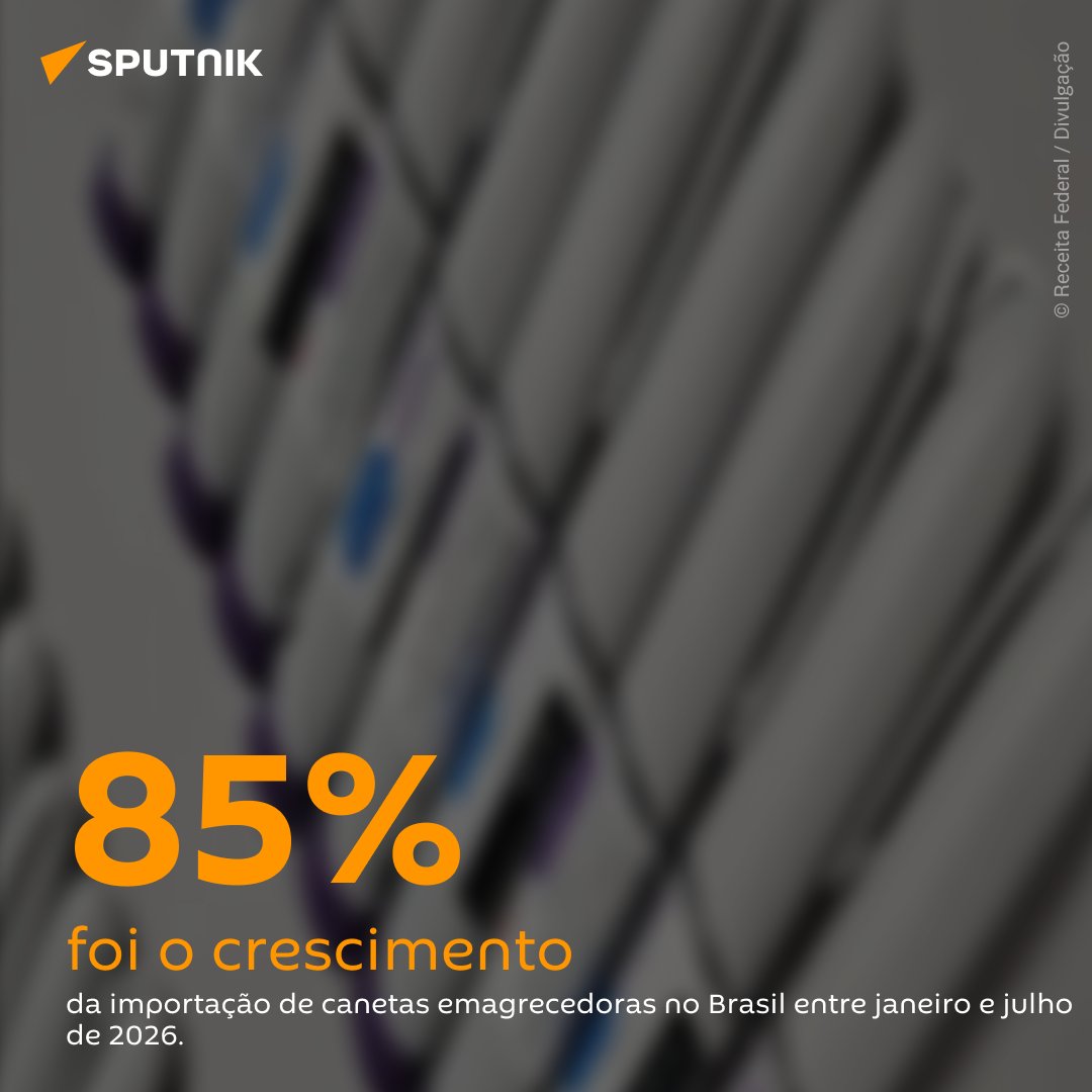 sputnik_brasil's tweet photo. 💉 As importações brasileiras de medicamentos que incluem hormônios polipeptídicos ou seus análogos, categoria que abrange produtos à base de semaglutida e tirzepatida, cresceram 85% entre janeiro e julho de 2026. Os medicamentos dessa categoria são utilizados no tratamento do diabetes e também da obesidade.

💰 De acordo com dados do Comex Stat, do Ministério do Desenvolvimento, Indústria, Comércio e Serviços, as compras externas desses produtos somaram US$ 1,512 bilhão (cerca de R$ 8,2 bilhões) nos sete primeiros meses de 2026. No mesmo período de 2025, o valor havia sido de US$ 812,9 milhões (cerca de R$ 4,4 bilhões).