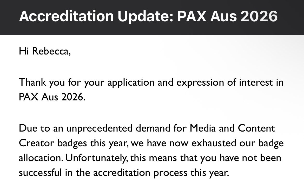 bek_k0's tweet photo. dear @PAXAus
ive never been rejected by something so many years in a row and continued to pursue it and while i literally never do this, i think this year you should reconsider.
since my previous application in 2025, i have nearly doubled my followers on twitch (nearly at 4k) and i have doubled my view count to nearly 30-40 average organic viewers on most streams, and above this if im blessed with raids.
ive expanded myself to tiktok for pokemon card ripping reels (and future con visits) which haven’t been doing terribly, ive been accepted into twitch’s moderators club, i’m in the top 5.9% of creators on throne, i have over a million impressions on twitch in the last 3 months without aiming for any hit tweets, and i have amassed 1.3k followers on twitter in around 6 months.
and not that it matters but im also really cute, funny, kind, unique and personable.
what has a girl gotta do to get on the pax roster?
(maybe if y’all gas me up in the replies, they will reconsider their position 👀 )