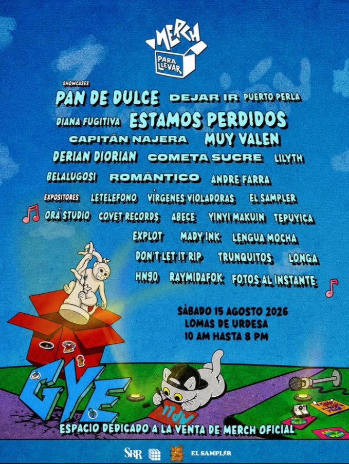MiletoEc's tweet photo. Este 19/abr Lomas de Urdesa #GYE @StRoqueRecords @ecualternative @indieparallevar y @elsamplerec presentan "#MerchParaLlevar 2026" showcase y venta de merch oficial de bandas https://t.co/joVUU3VkdG