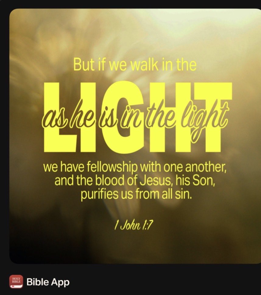 StlBluesFan86's tweet photo. Walking in the light means walking with Jesus. ✝️☀️ Through Him, we find fellowship, forgiveness, and cleansing from sin. May our lives reflect His light and point others toward Him every day. 🙏❤️ — 1 John 1:7
#WalkInTheLight #JesusChrist #FaithInJesus #BibleVerse #1John17 https://t.co/uTcQhu7K5G