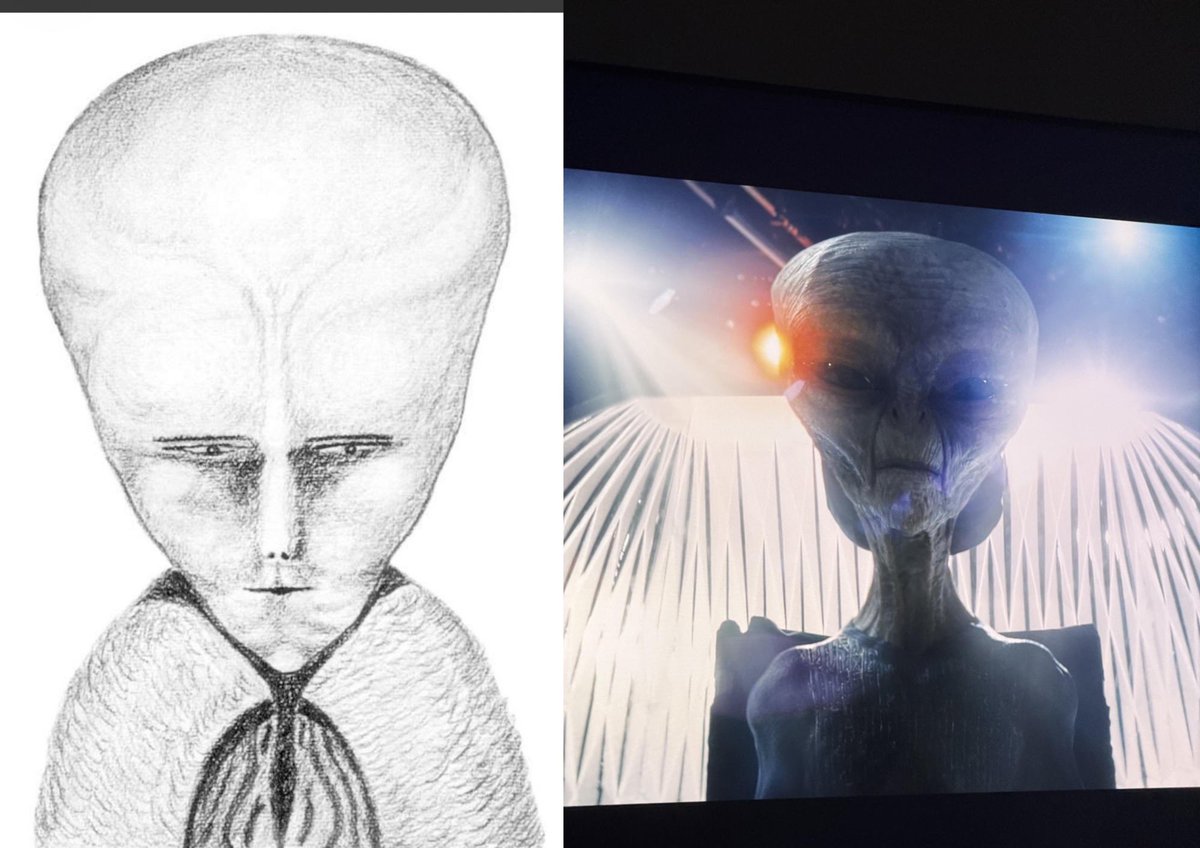 Leaf1609's tweet photo. Aleister Crowley’s “Lam” (1918) vs the old alien at the end of Spielberg’s Disclosure Day (2026).
The resemblance is insane.
How are Crowley and Spielberg connected?
Coincidence… or something else?

#DisclosureDay #Spielberg #AleisterCrowley #Lam #UFOs #Conspiracy #Aliens https://t.co/qlVASSs1HK