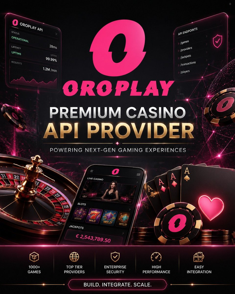 oroplay_api's tweet photo. Power your gaming platform with OROPLAY — Premium Casino API Provider. 🎰⚡

Seamless integration. High performance. Built to scale.

#Oroplay #CasinoAPI #GamingTechnology #iGaming #APIProvider #OnlineGaming https://t.co/IgCGLf0MaO