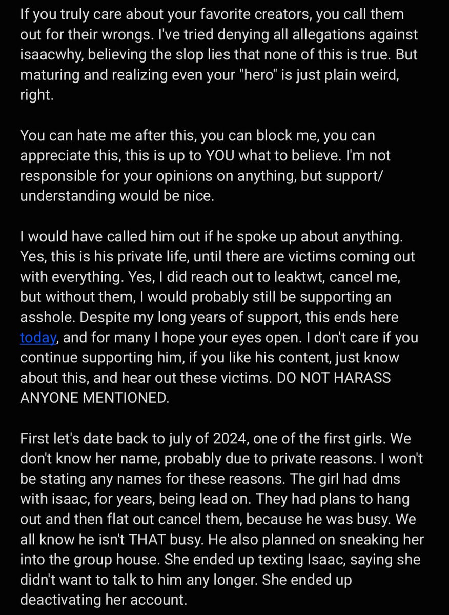 ghostinsigns's tweet photo. and thats a wrap. pls read! 𖹭 grab a drink and take a minute.

[ #tgctwt #callingout #isaacwhy ] https://t.co/J6LJZzqMGq