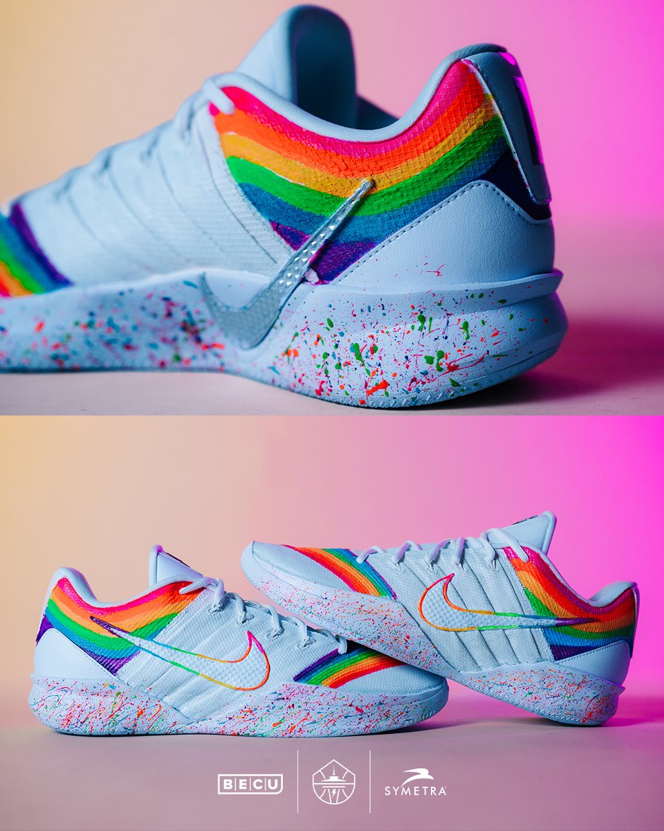seattlestorm's tweet photo. Stef Dolson | Lambert House 🌈

Stef’s Kicks for Equality support the LGBTQ+ community, with proceeds from the auction benefitting Lambert House, an organization serving LGBTQ+ youth through support groups, community programming, and leadership opportunities. Bid on Stef’s shoes now - https://t.co/xTQMNq5LRb

@BECU | @Symetra
