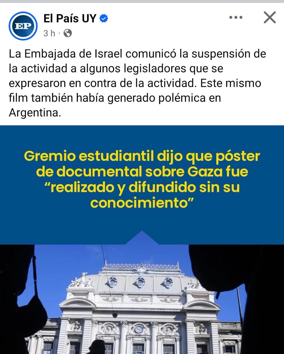 rodrigo_lup's tweet photo. "La Embajada de Israel comunicó la suspensión de la actividad a algunos legisladores". Total normalidad en Urugoy https://t.co/X5i5viNR2F