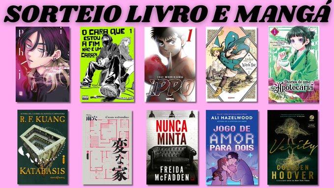 becoHQs's tweet photo. ❤️SORTEIO DE LIVRO/MANGÁ

🏆Um Mangá ou Livro do banner OU qualquer outro que quiser de até R$40,00

⤵️REGRAS:

- Me Seguir
- RT e curtir esse post
- Comentar se vai querer mangá ou livro

🗓️Resultado dia 21/08 https://t.co/WJvWa2Y9gF