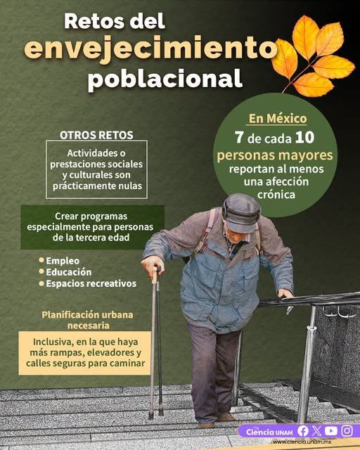 IGeografiaUNAM's tweet photo. La vejez es consecuencia y reflejo de la biología, la autopercepción, el contexto social y económico. ¿Con qué calidad se vive?

Ciencia UNAM te cuenta los retos: https://t.co/nh0zq9C68z https://t.co/59ELajBNGn