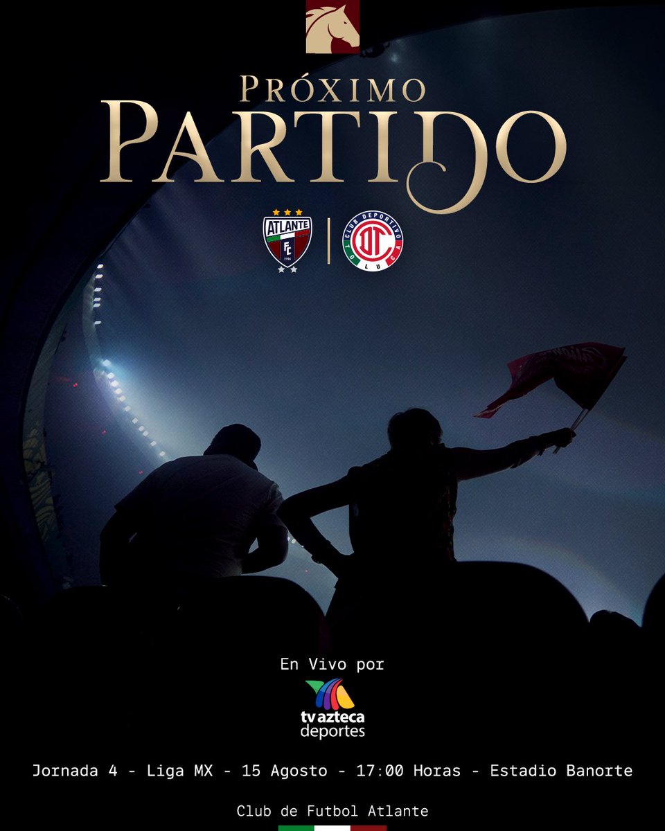 Atlante's tweet photo. El sábado tenemos una cita en el @EstadioBanorte 🏟️ 

Boletos disponibles en ⏩ https://t.co/lBfum4ee2u

#LesGusteOnoLesGuste https://t.co/07TJ7R5iht