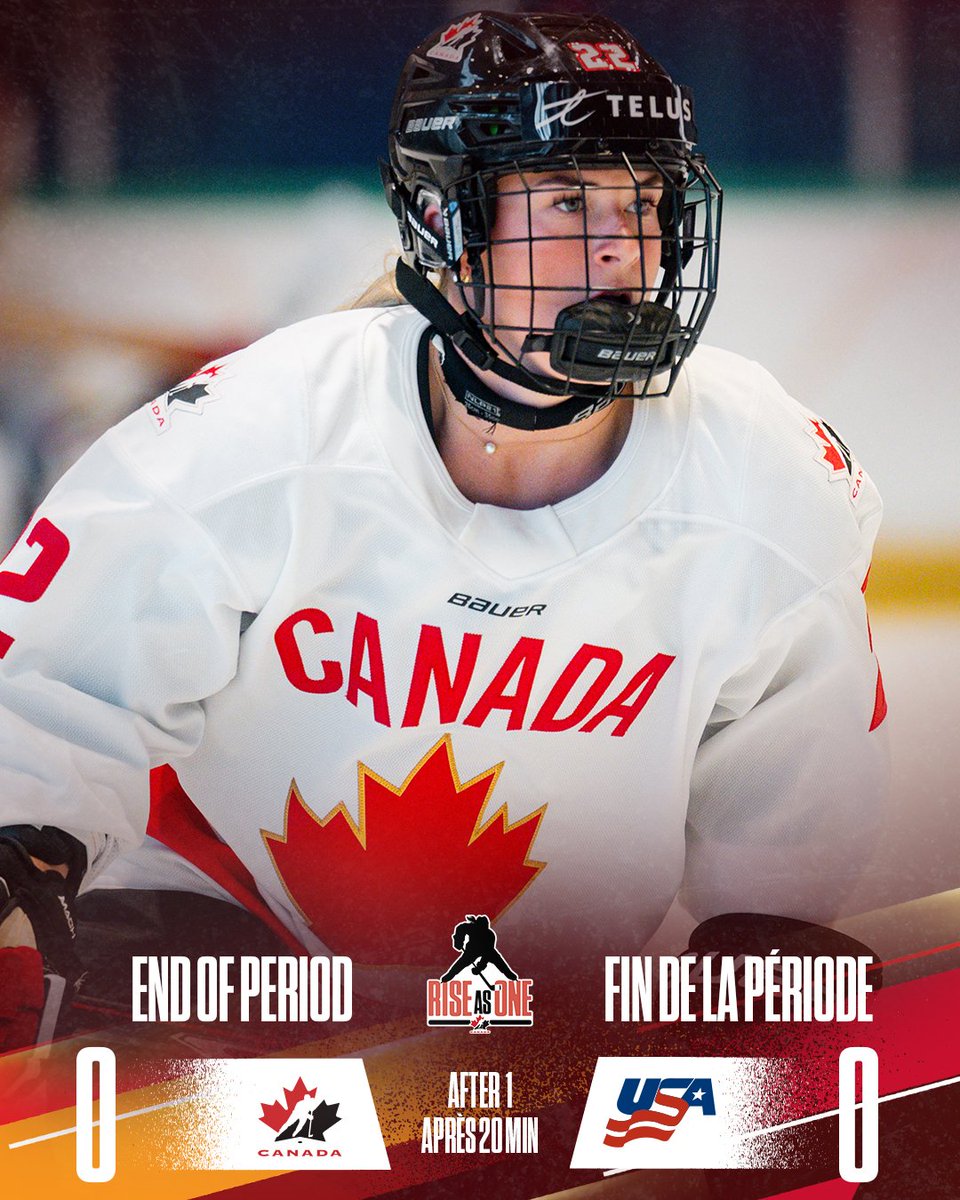 HockeyCanada's tweet photo. AFTER 1 | Through 20 minutes without a goal between 🇨🇦 and 🇺🇸.

APRÈS 20 MIN | Égalité de 0-0 entre le 🇨🇦 et les 🇺🇸.

📊 https://t.co/RK8Ev6FD2h 
📊 https://t.co/MsvShy8EwI https://t.co/bl5AwdE8mc