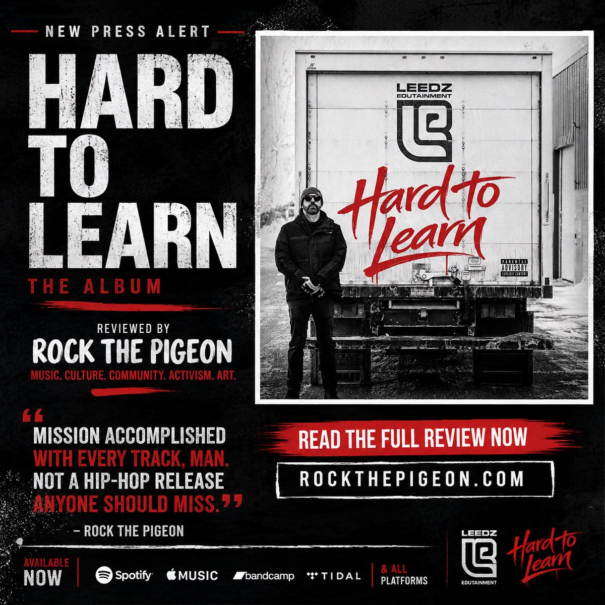 leedzedu's tweet photo. “Not a hip-hop release anyone should miss.”
Much love to @RTPMusicBlog for the great write-up on Hard To Learn.
“Mission accomplished with every track, man.”
Read the full review 🕊️
#HardToLearn #LeedzEdutainment #HipHop https://t.co/uXC3wgR1sw