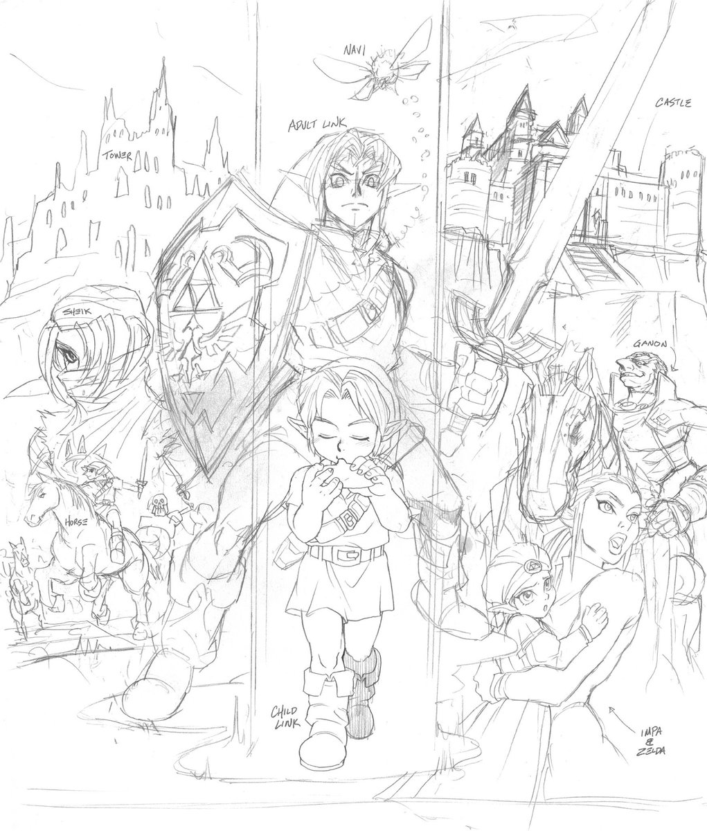 VideoArtGame's tweet photo. Concept art | The Legend of Zelda: Ocarina of Time https://t.co/f3anXaDPBQ