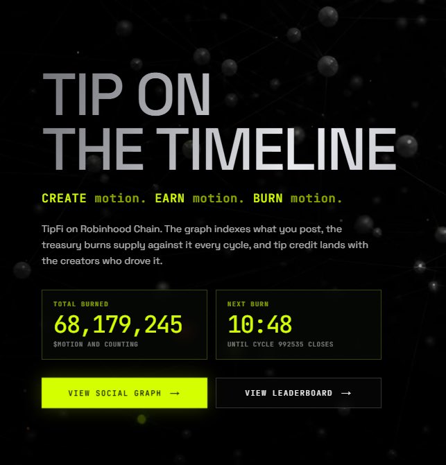 Cryptokaai's tweet photo. Free Money -- Anyone using X can join

👉 @motiontip launched TipFi on Robinhood Chain. 30 days X account and +25 followers are enough

We can earn free $11–$50 $MOTION.

Go to the address and connect the X account:

🔗 https://t.co/bl7o3DJxD4

- You can earn $MOTION by adding @tipmotion to the comments and writing numbers over +500.

• Produce content

• Interact

• Tip the creators

• Win $MOTION 💰

You can withdraw what you earn to the EVM address and sell it on Uniswap. There is a lot of intensity, it works slowly. He's been giving $11 lately.