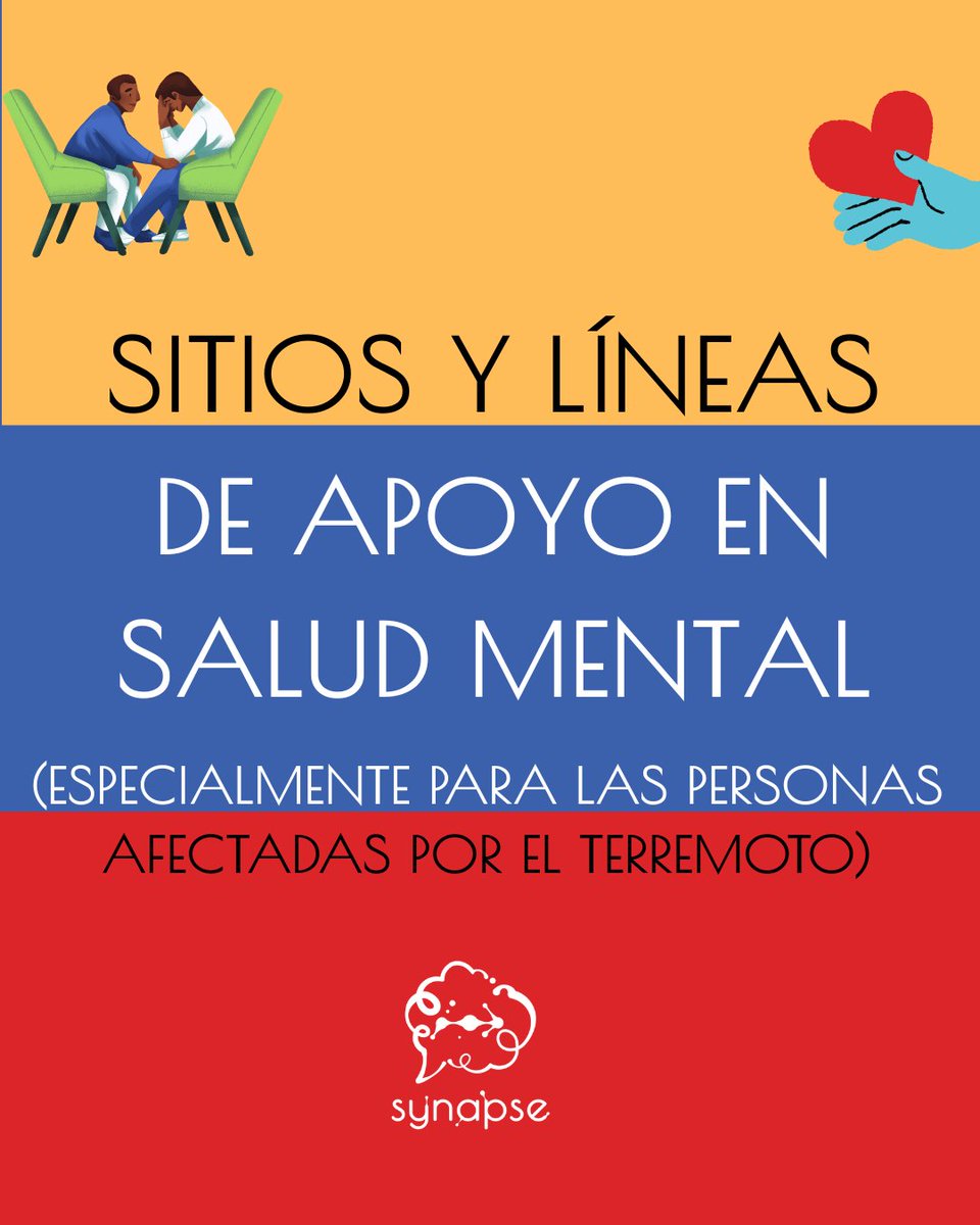 SynapseIntegral's tweet photo. Sabemos que con el pasar de los días después del terremoto del pasado 10 de agosto en Colombia es muy común que algunas personas sientan ansiedad, incertidumbre, tristeza, miedo, preocupación, alteraciones en el sueño, angustia, inseguridad, impotencia, entre otras. https://t.co/LUL13f77aq
