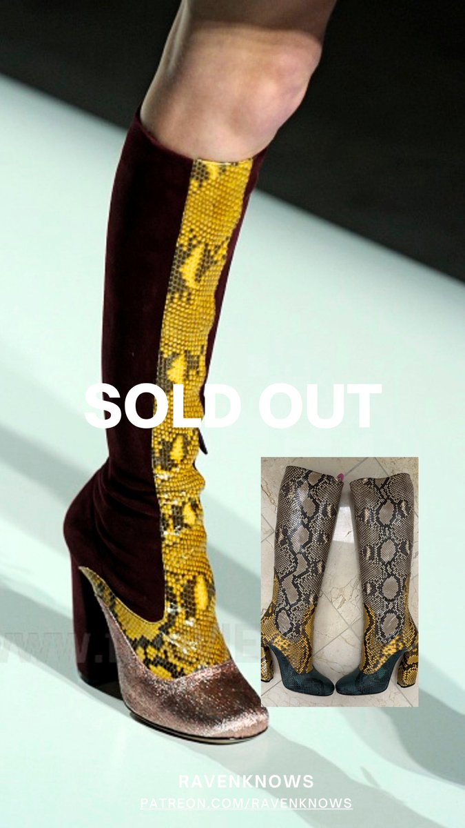 ravenknowss's tweet photo. Fall is approaching 🍂
2011 Prada Runway Boot
Size: 38
SOLD https://t.co/STGDHjGl1g