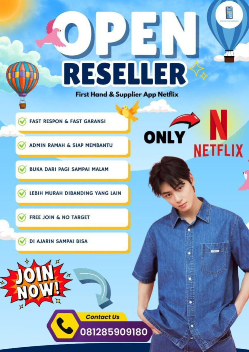 mmiith's tweet photo. Halo semuaa👋🏻! Lagi nyari Fh Netflix dan apk prem lainnya? Aku lagi opress nih! Terpercaya, fast respons dan amanah, yukkk join di ress aku! 

Psstt harga termurah dibandingin yang lain!
#zonauang #belanja #zonajajan #opress #fh #freelance https://t.co/ryjAtKvDgj