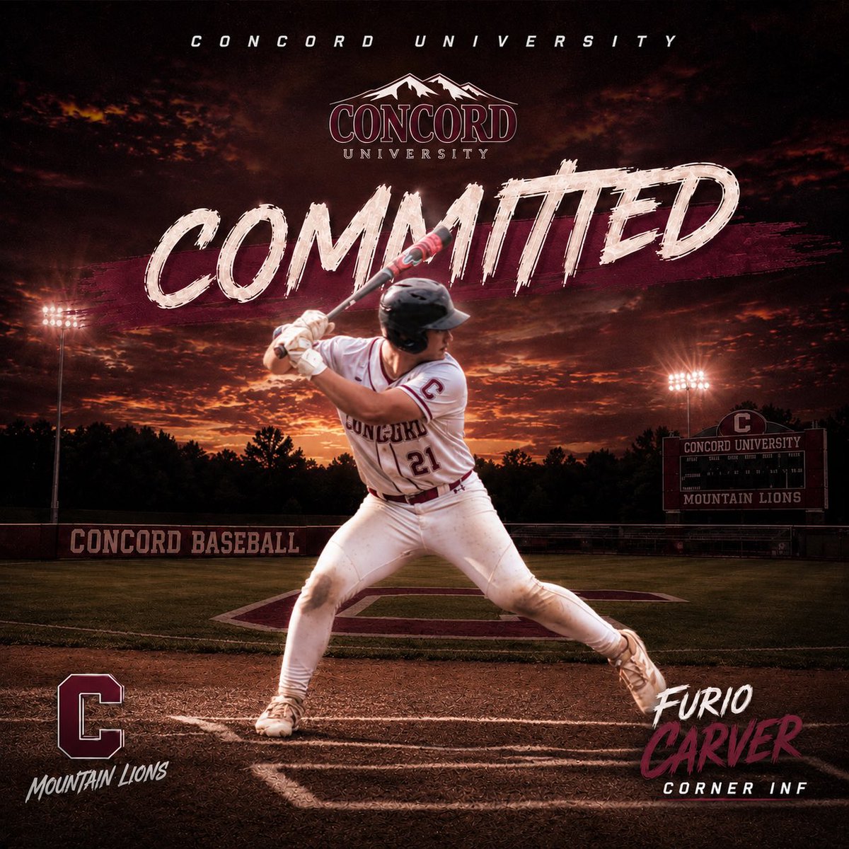 CarverFurio's tweet photo. Committed! Thank you to the Concord staff for this opportunity!!
@CoachBailey45 @CoachMJHunter  @nateasher1 

@ves_baseball 
@coachcoop05 
@_thedirtbags https://t.co/D2ngHnkQvq