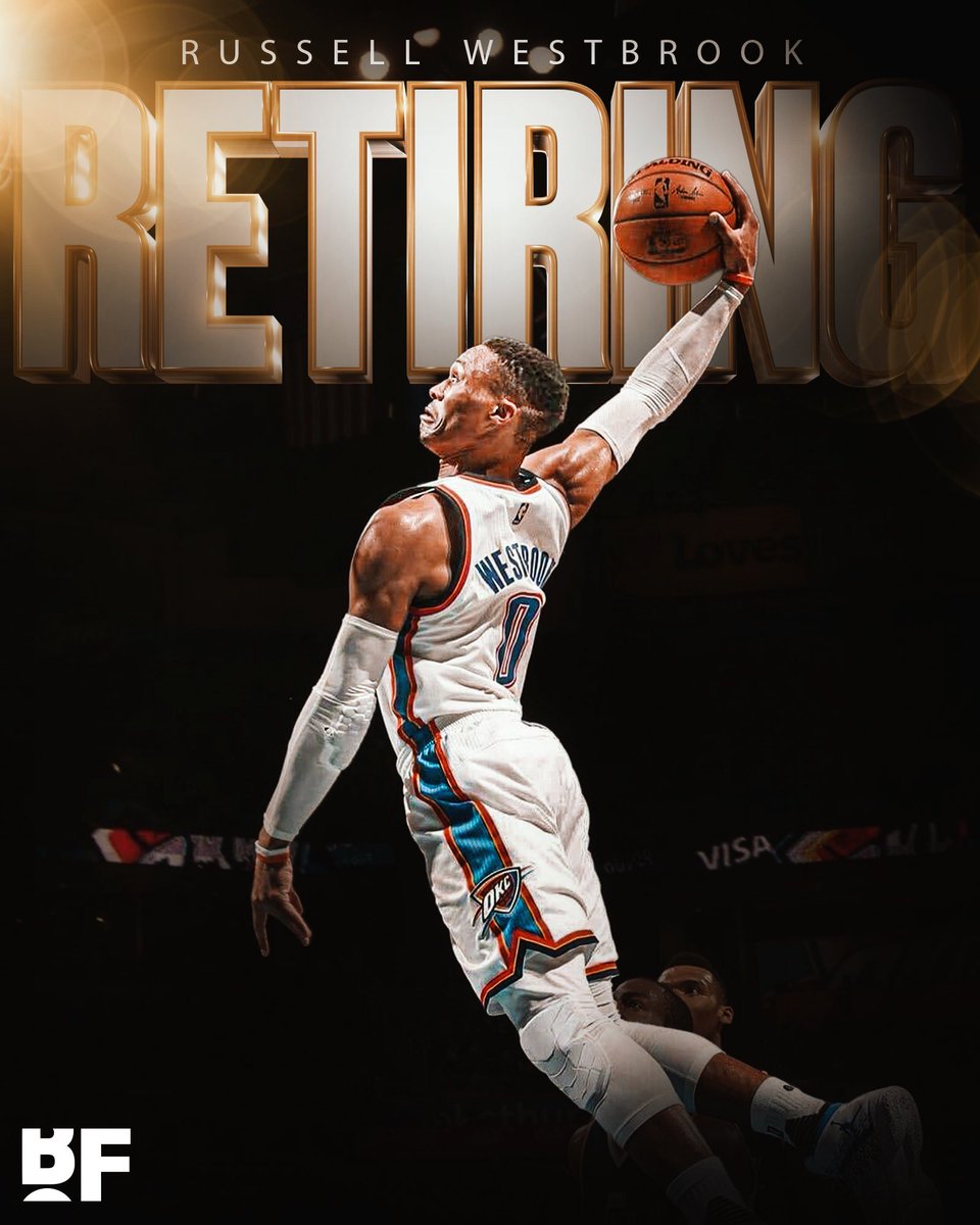 nbathunderdance's tweet photo. ウェストブルックが引退を発表。
18シーズンのNBAキャリアに終止符を打ちました。

via @bballforever_ https://t.co/sAGlUUfeh9
