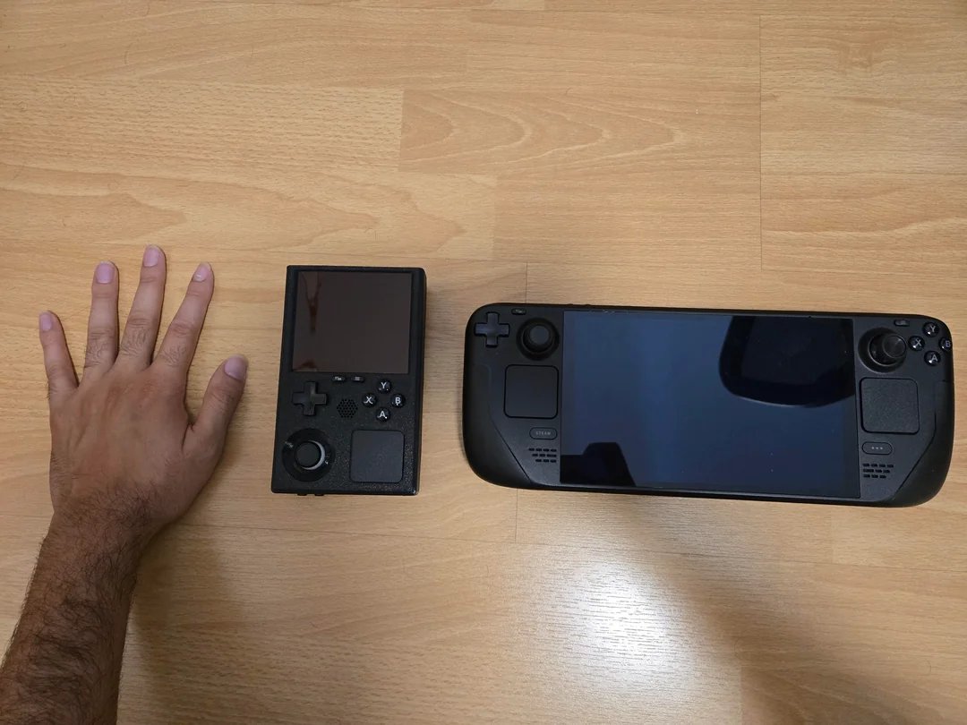 gabefollower's tweet photo. The SteamBoy is real. Reddit user PhyFawkes shared his progress refurbishing a Steam Deck into the GameBoy form factor. He used all original components except the cooling system and the screen, a 1200x1080, 90Hz AMOLED panel originally intended for VR. https://t.co/QFopvbS2HS