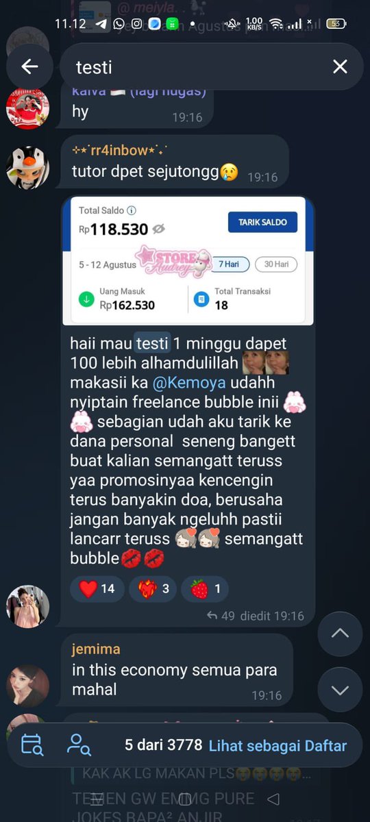 shaaedge's tweet photo. yuk yg mau freelance bisa langsung dm yah

#zonauangㅤ #freelance #jobreceh #wfh #BU https://t.co/a5MjuZqAg0
