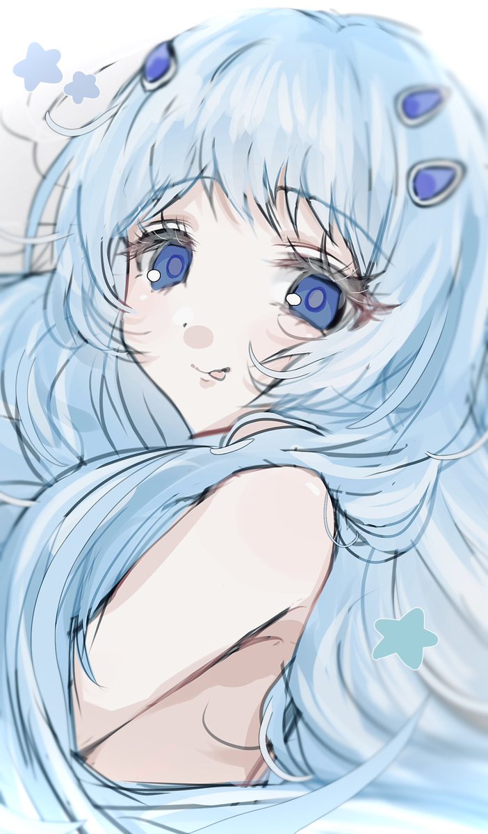 未來ニャンコ　背景をゴールドに彩色　お目々ブルーに彩色 Post by にゃんこ on X: 🩵