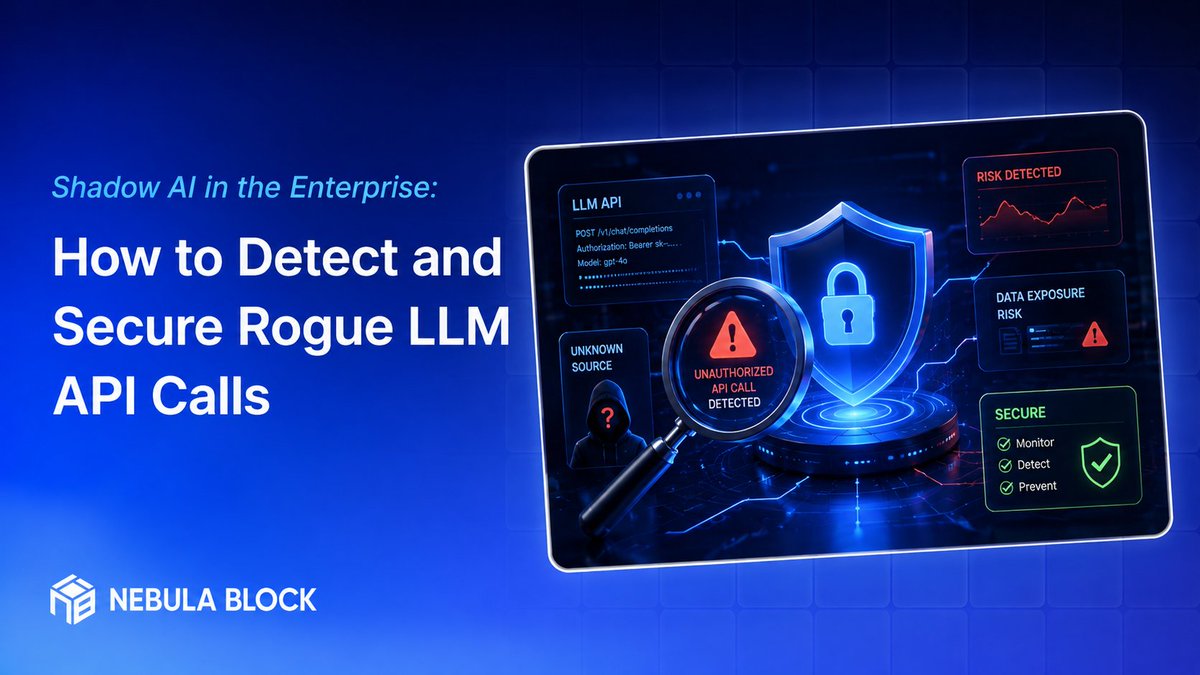 nebulablockdata's tweet photo. 🚨 Shadow AI: The Security Blind Spot You Can’t Ignore

Simply banning AI tools in the enterprise doesn’t stop their use it just pushes employees to use unsanctioned, personal accounts. When sensitive data, source code, or customer records flow through untracked LLM API calls, the risks become real.

In this latest post, NebulaBlock breaks down: 
🔍 Why Shadow AI is exploding across enterprise workflows. 
🛠️ 5 layers to detect rogue LLM API calls (from DNS logs to secret scanning). 
🛡️ How to build a sustainable governance program that enables productivity without compromising security.

📌 Read the full article on Nebula Block: https://t.co/eFVlEVwRiI

How is your team handling the balance between AI adoption and data security? Let’s connect in the comments! 👇
----
#ShadowAI #EnterpriseAI #Cybersecurity #DataGovernance #NebulaBlock #LLM #API #CISO