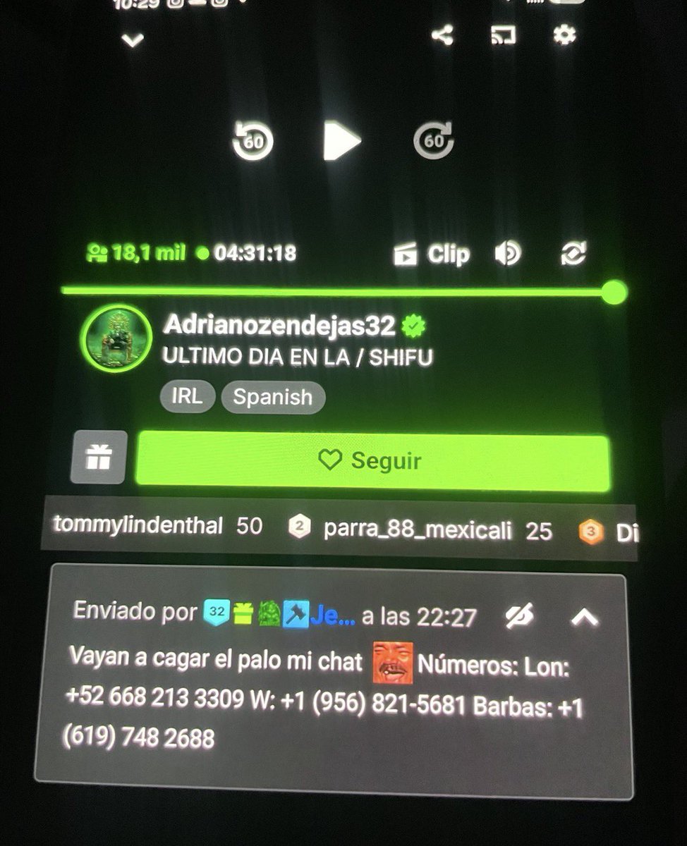 SOYREYKON's tweet photo. @kick  @kickespanol  ESTÁ PERSONA ANDA FILTRANDO NÚMEROS, ESPERO Y  HAGAN ALGO AL RESPECTO https://t.co/nffmtDtk7R