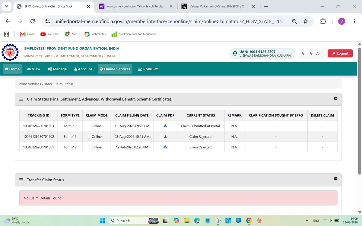 Vishwas30342808's tweet photo. @officialepfo @EpfoThaneSouth  status. https://t.co/b9itnbr6Li