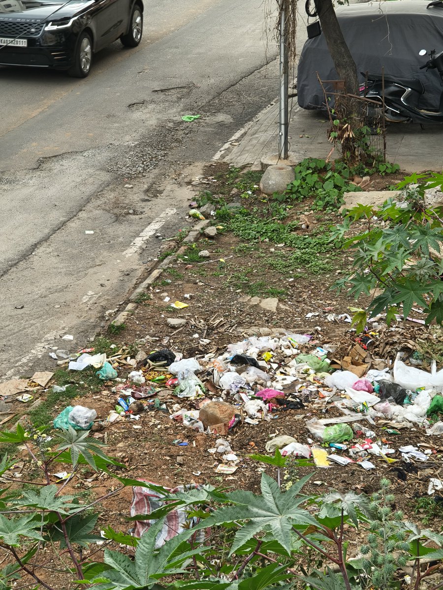 notsosadhu's tweet photo. I have complained several times to BBMP, ward incharge of ward 27, OMBR layout. I have put up posters. But nothing is changing. Please take strict action against people in the area who continue to throw garbage here. 

#freedomfromwaste @GBA_office @krishnabgowda @bbmpcommr https://t.co/6F0WO8LAhK